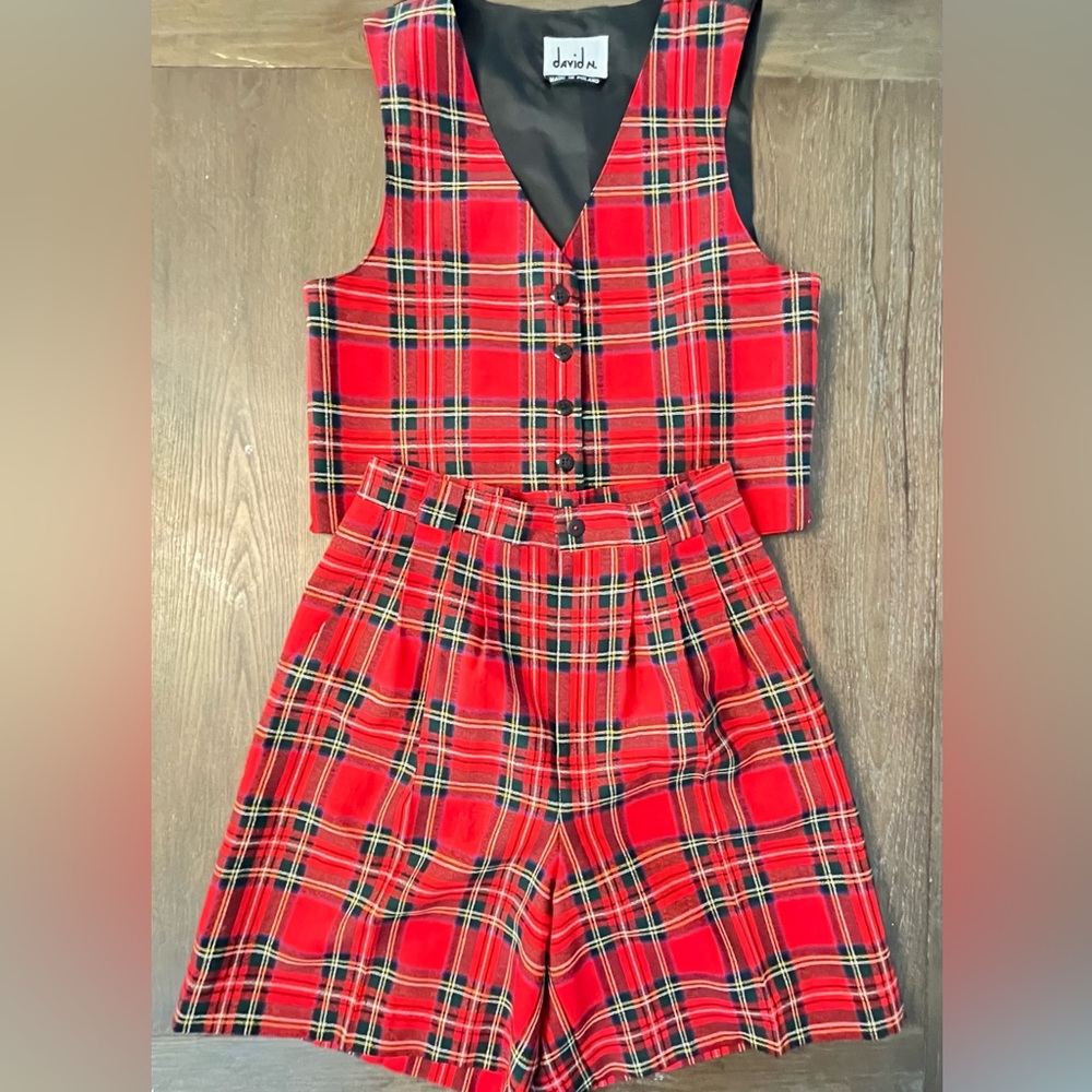 Vintage David N Set Top and Short Made in Poland